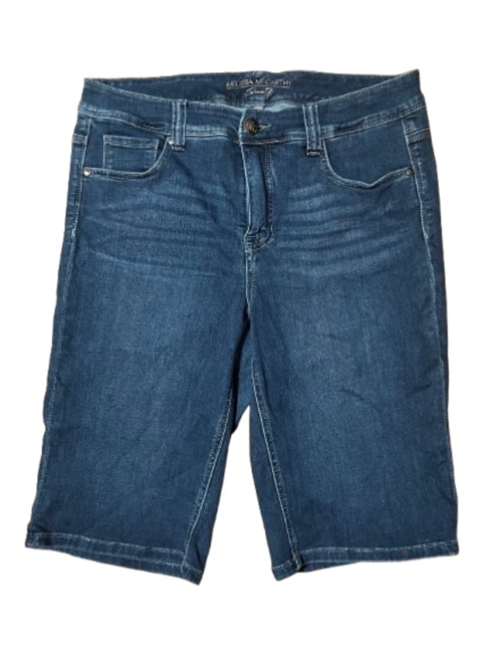 Melissa McCarthy Seven 7 Blue Denim Jean Shorts Size 16W